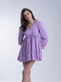 Pure Cotton knee length short Women's dress