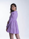 Pure Cotton knee length short Women's dress
