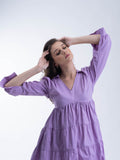 Pure Cotton knee length short Women's dress