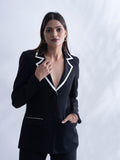 Ladies Business Suit with Black blazer and straight pants