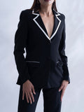 Ladies Business Suit with Black blazer and straight pants