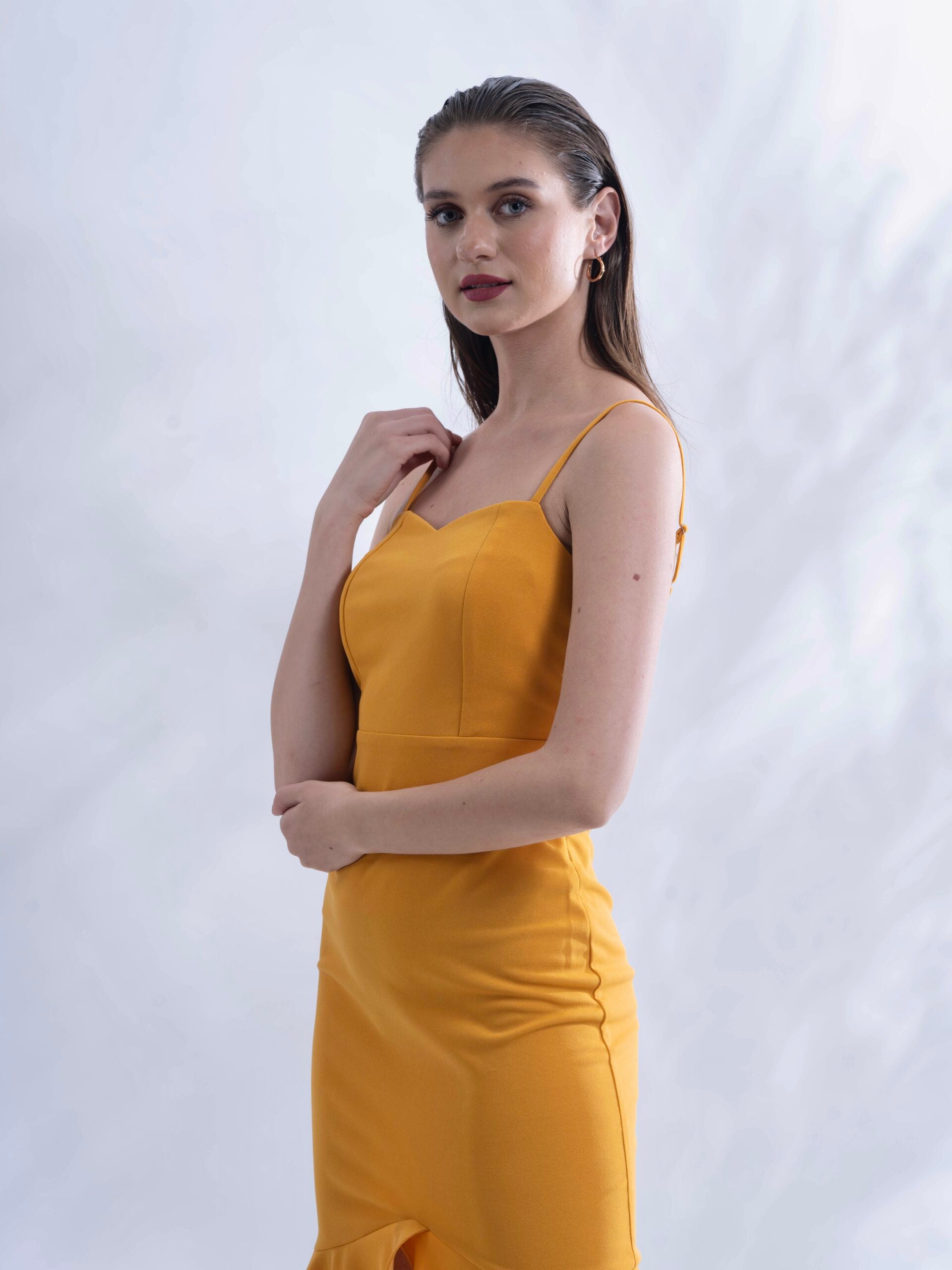 Mustard Yellow Regular fit Bodycon short dress The Ambition Collective Mustard Yellow Regular fit Bodycon short dress The Ambition Collective