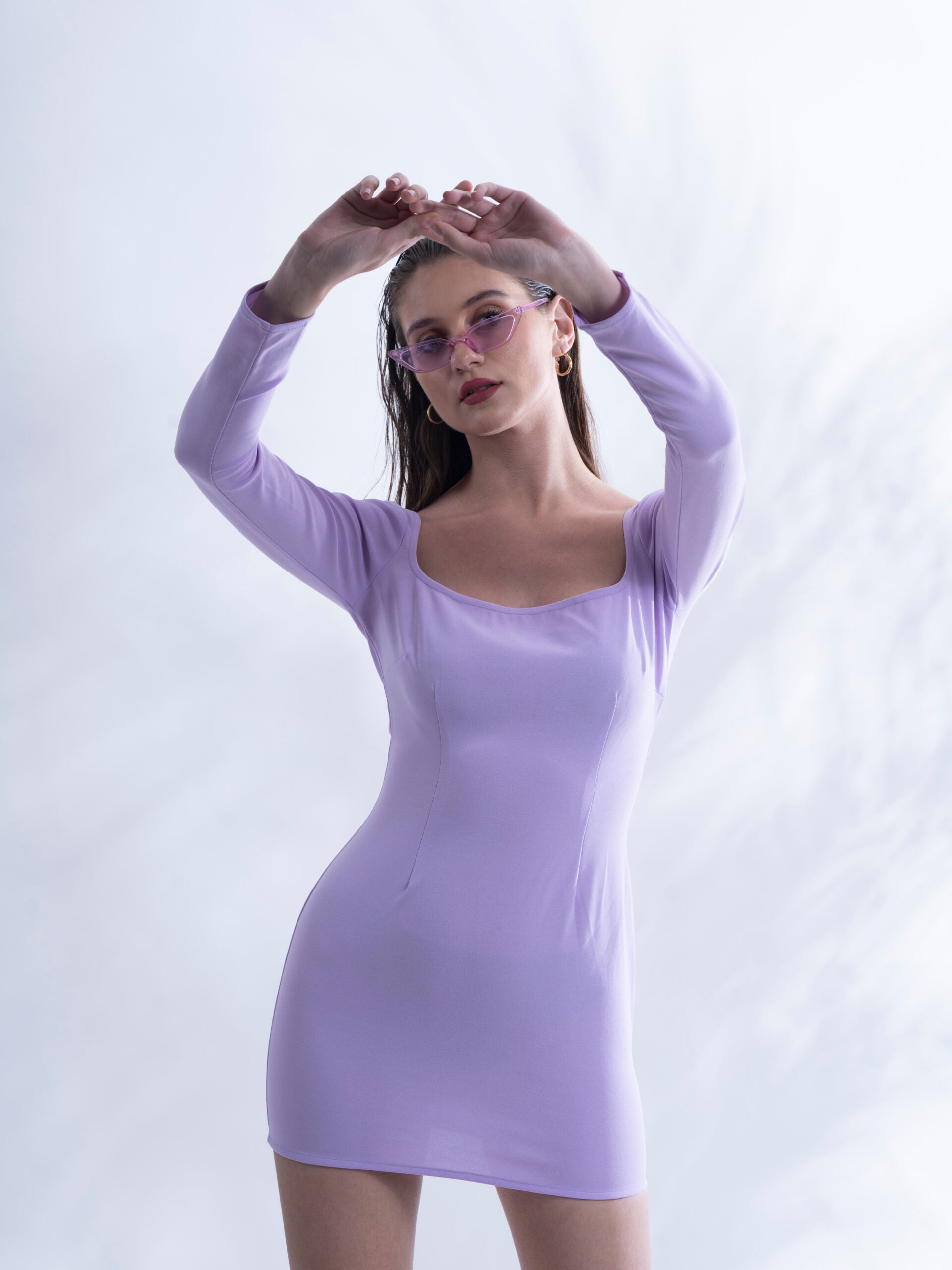 Women's Lavender Short bodycon dress
