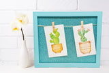 Wall Frame with Wooden Clips - Glitter - Blue