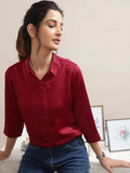 Scarlet Satin Shirt