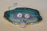 Pink Pear pendant set