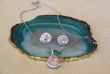 Pink Pear pendant set