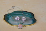 Pink Pear pendant set
