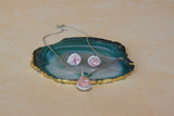 Pink Pear pendant set