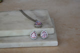 Pink Pear pendant set