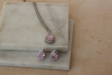 Pink Pear pendant set