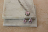Pink Pear pendant set
