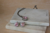 Pink Pear pendant set