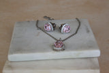 Pink Pear pendant set