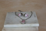Pink Pear pendant set