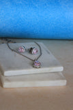 Pink Pear pendant set