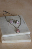 Pink Pear pendant set