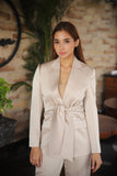 Silk Satin Pantsuit