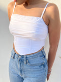 White Regular fit 100% Cotton corset top
