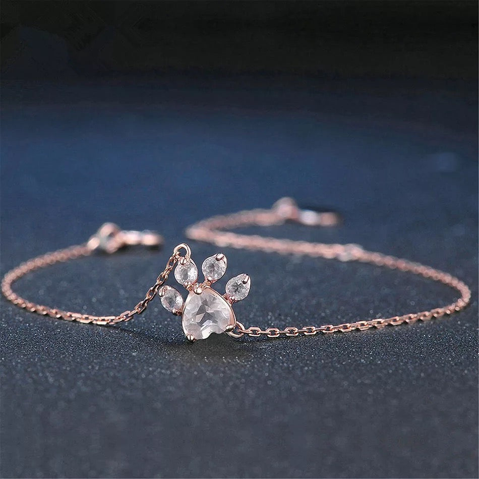 Paw Bracelet Rose Gold The Ambition Collective