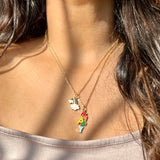 Rack Jack Happy Enamel Charm Pendant - Multicolour