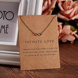 Rack Jack Charm Pendant Necklace with Wish Card Infinite Love - Gold