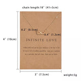 Rack Jack Charm Pendant Necklace with Wish Card Infinite Love - Gold