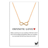 Rack Jack Charm Pendant Necklace with Wish Card Infinite Love - Gold