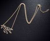 Rack Jack Unicorn Origami Pendant Necklace - Gold