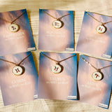 Constellation Mother of Pearl Shell Charm Pendant Gold Necklace - White - Capricorn