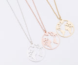 Rack Jack World Map Circle Round Jewellery Necklace Pendant Locket for Travel Ethusiats Gift for Women. Girls,Unisex