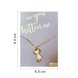 Rack Jack Y2K Charm Pendant Gold Necklace - Inspirational - Kitten