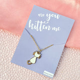 Rack Jack Y2K Charm Pendant Gold Necklace - Inspirational - Kitten