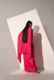 Women's Pink Corset top, draped skirt and a cape