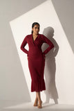 Women's Everyday Maroon Blazer dress