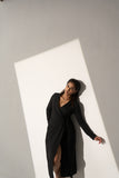 Women's Classic Long black Blazer dress