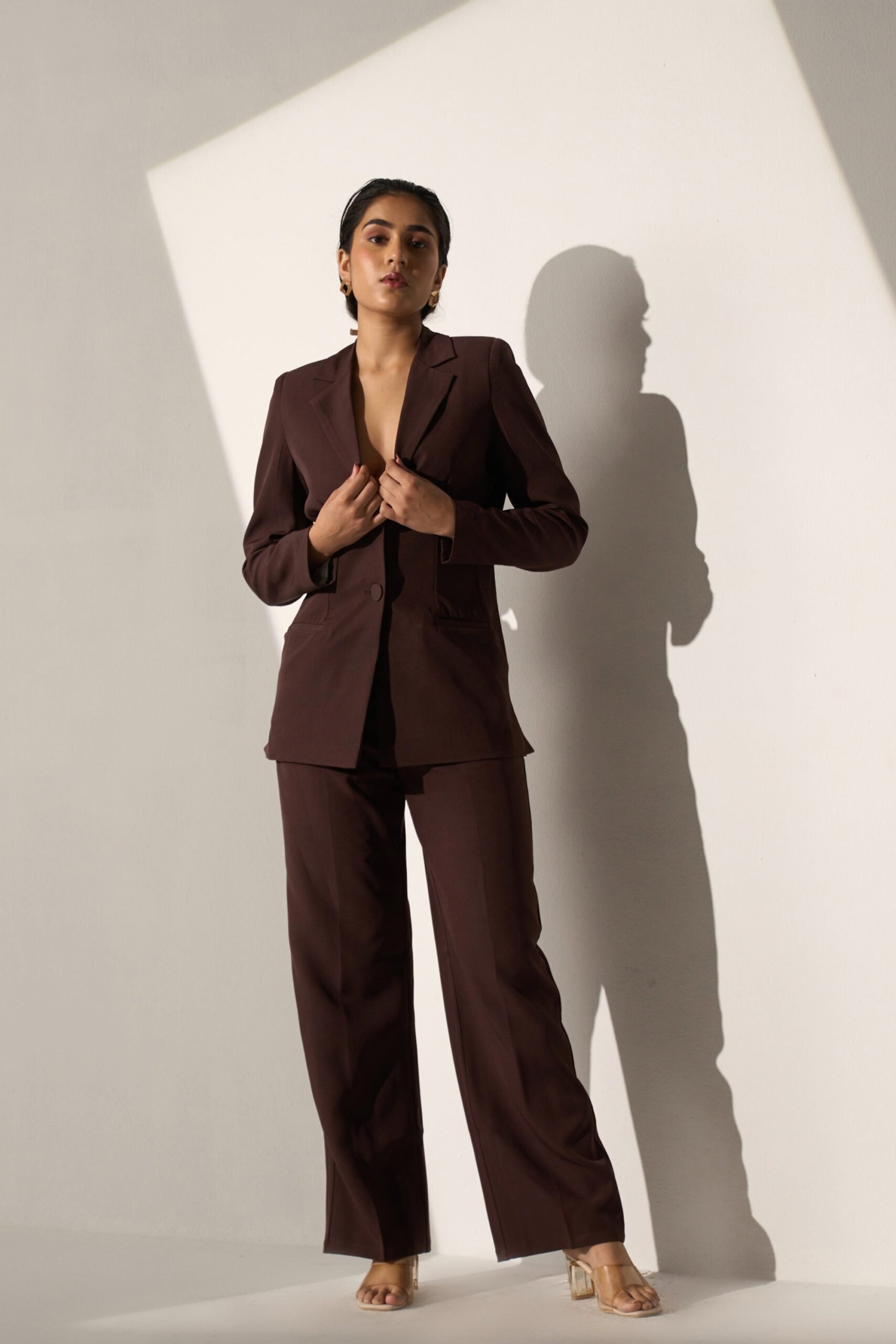 Chocolate Brown Blazer Womens Brown Suit Jacket Chocolate Brown