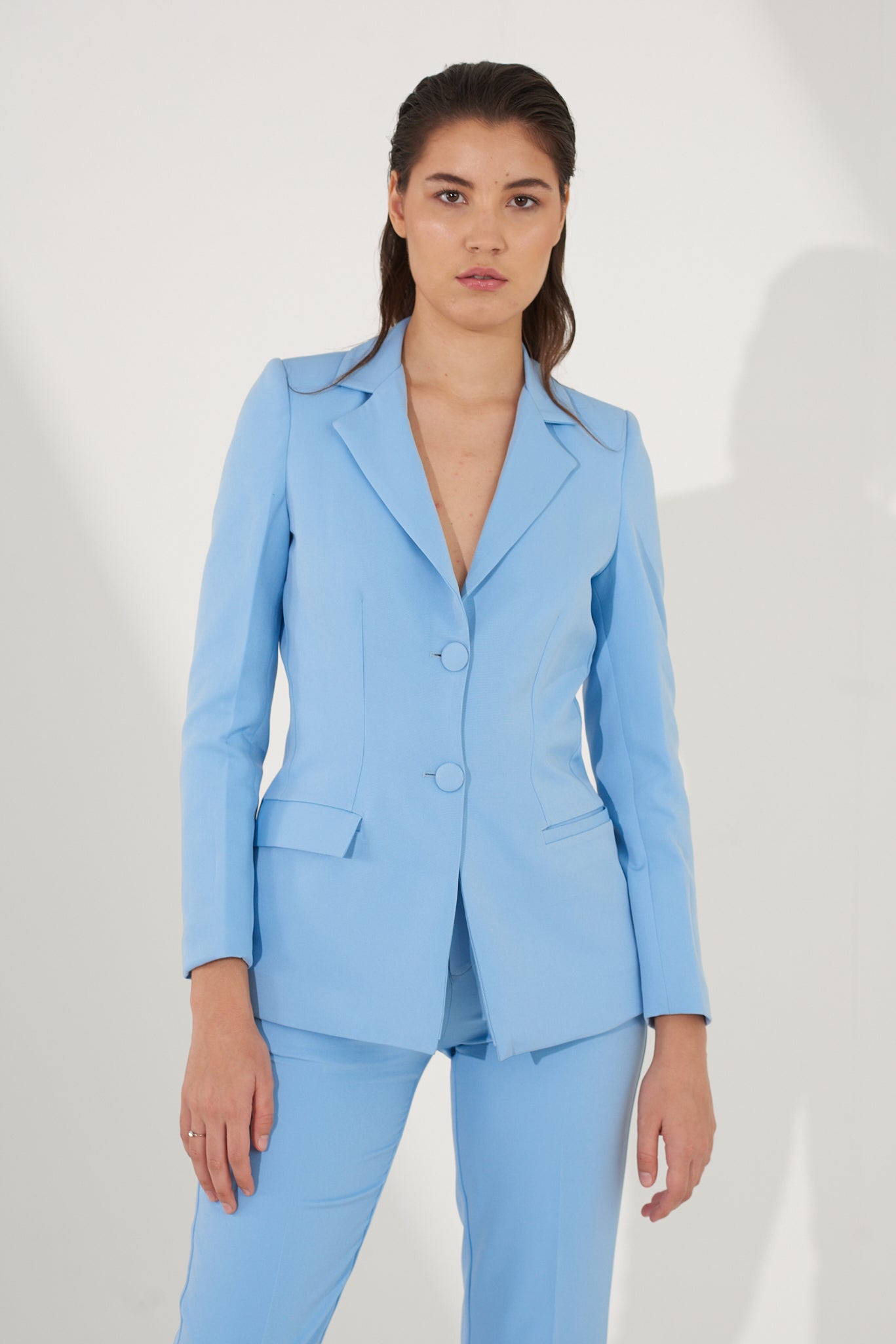 Smart Casual Formal Blazer for Female XS Blue - Main Image
