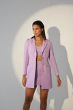 Crepe Lavender Blazer with Notch lapels