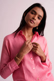 Pink 100% Linen Shirt for Business formal