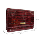 IMARS Stylish Crossbody Cherry Croco For Women & Girls (Sling Bag) Made With Faux Leather