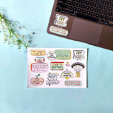 Buy Sticker Sheet Aesthetic Book Journal Stickers - Just Do It