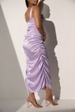 Lavender Women's Party Satin dress