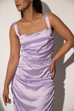 Lavender Women's Party Satin dress