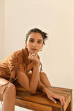 Brown Cotton Comfortable Women's Romper