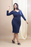 Lunarbeam V-Neck bodycon dress