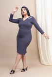 Lunarbeam V-Neck bodycon dress