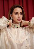 Ivory Full sleeves Women's Hand embroidered top