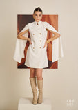 Classic Women's Cape Work Mini Dress