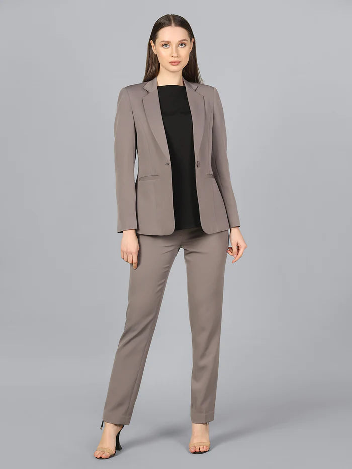Plain Grey Women's Formal Pant Suit – The Ambition Collective